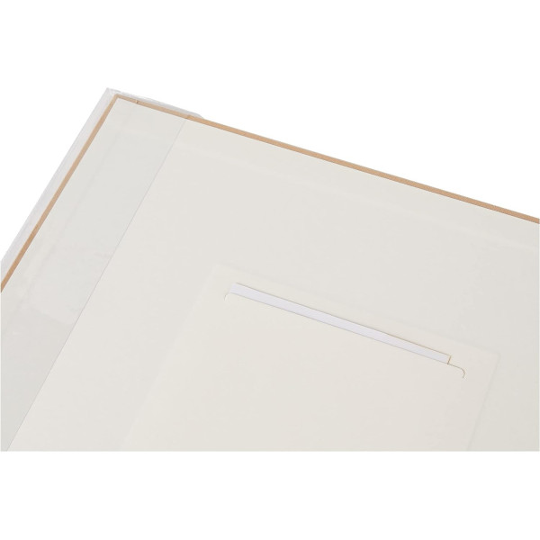 Album photos - 31x35cm - 10 pages - Couverture cartonnée avec fenêtre - Beige