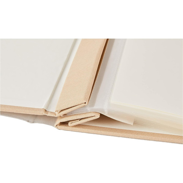 Album photos - 31x35cm - 10 pages - Couverture cartonnée avec fenêtre - Beige
