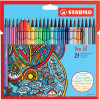 photo-Etui carton de 24 feutres de dessin STABILO Pen 68 - pointe moyenne