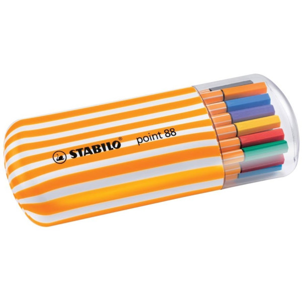 Pochette De 20 Feutres Fineliner Stabilo Point 88 | Surdiscount