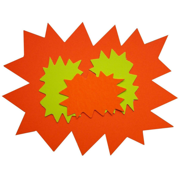 photo-Eclatés fluo jaune/orange non effaçable 8x12 cm 780 g 50 unités - Apli