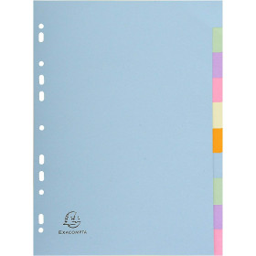 INTERCALAIRES 10 TOUCHES CARTES PASTEL FOREVER EXACOMPTA 1610E