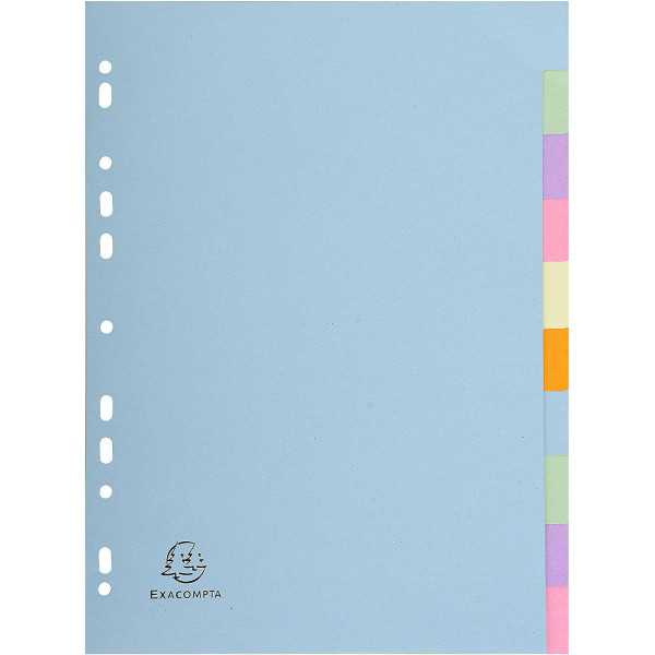 INTERCALAIRES 10 TOUCHES CARTES PASTEL FOREVER EXACOMPTA 1610E