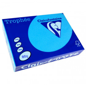 photo-500 Feuilles A4 - 80G  Bleu royal - Trophée Clairefontaine 1976C