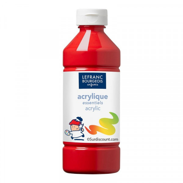 Peinture Acrylique en bouteille - rouge - Lefranc & Bourgeois pas cher