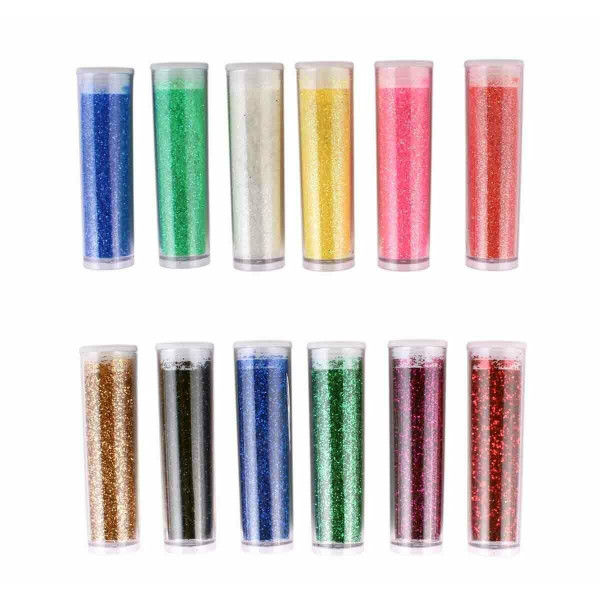 12 TUBES POUDRE DE PAILLETTE DIAMANTINE TUBE 3.5 GR - CTOP