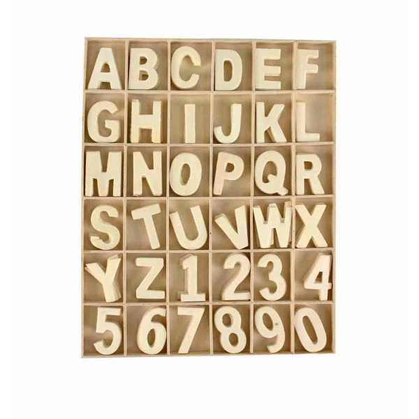 COFFRET CHIFFRE ET LETTRE BOIS 180 PIÈCES - CTOP
