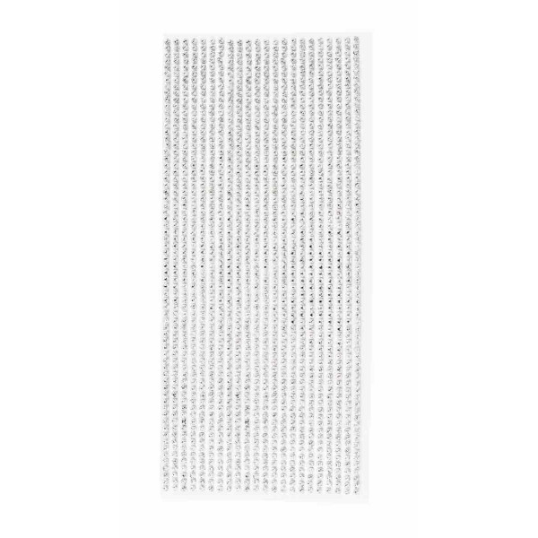 STRASS ADHÉSIF FACETTE BANDE ARGENT 4 MM - CTOP
