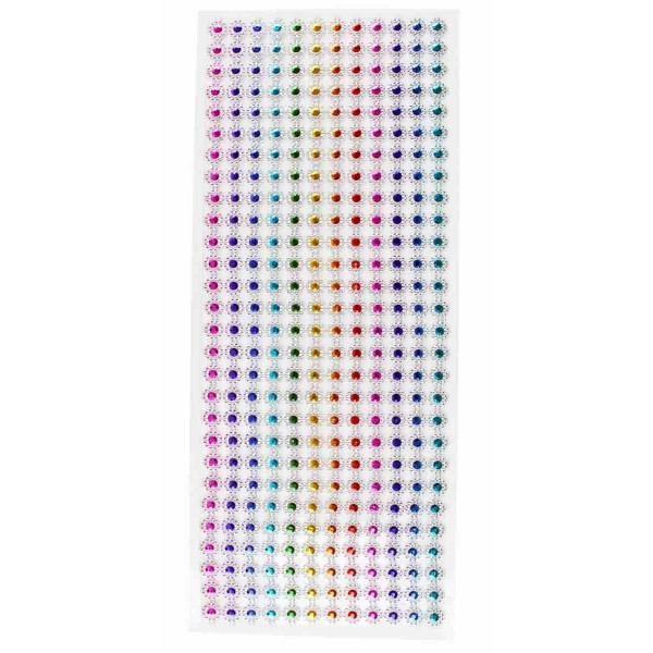 STRASS FACETTE BANDE MULTICOLORE 8 MM - CTOP