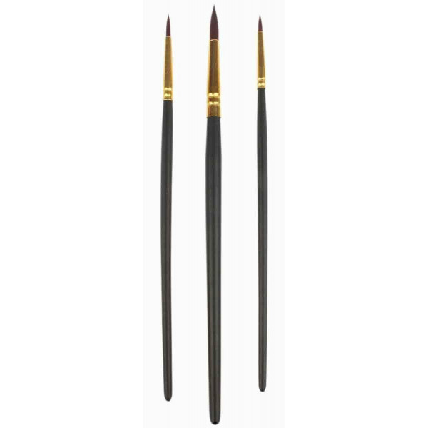 LOT DE 3 PINCEAUX R0NDS 2-6-12 - CTOP