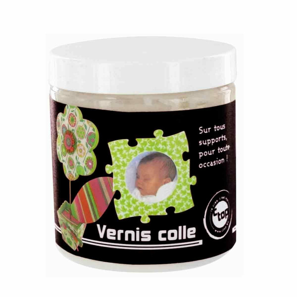 photo-Vernis colle - Loisirs créatifs - Transparent - Pot 250ml - CTOP