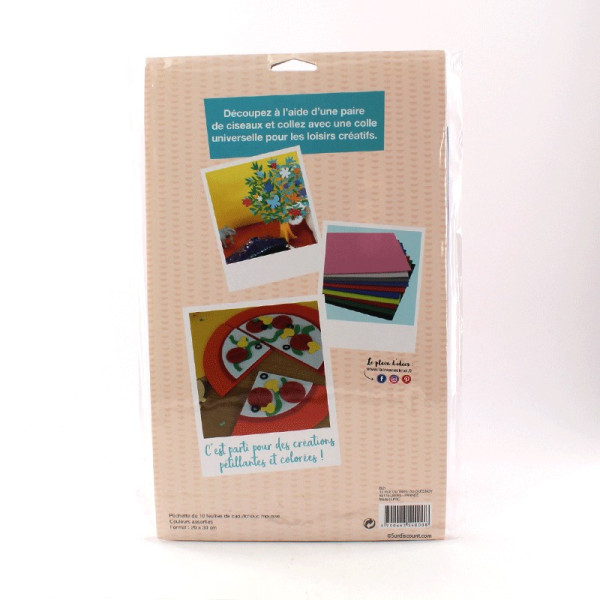 10 Feuilles Mousse 20X30Cm Couleurs Assorties Ctop 4000 | Surdiscount