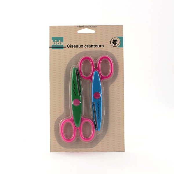 LOT DE 2 PAIRES DE CISEAUX CRANTEURS 13CM CTOP 6603