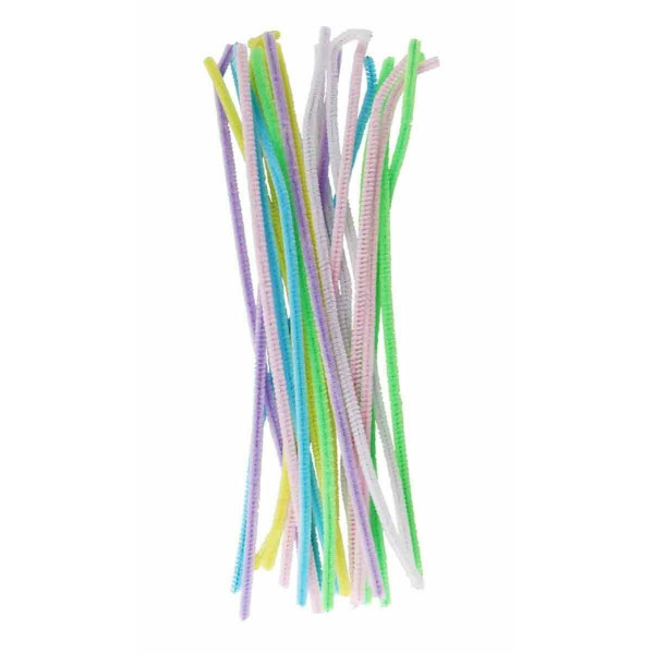 24 Chenilles Pastel 30 Cm X 7 Mm - Ctop pas cher