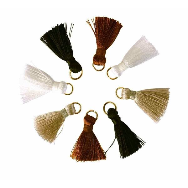 8 MINI POMPONS COTON ASSORTIS TENDANCE - CTOP