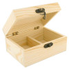 BOÎTE A THÉ EN BOIS 2 COMPARTIMENTS 14.5 X 11 X 7 CM - CTOP