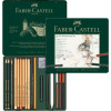 21 Crayons graphite - Pastels - Fusains - Dessin - Esquisse - Faber-Castell - Pitt Monochrome Set