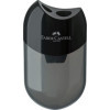 Taille-crayon - 2 trous - Avec réservoir semi-transparent - Noir - Faber-Castell