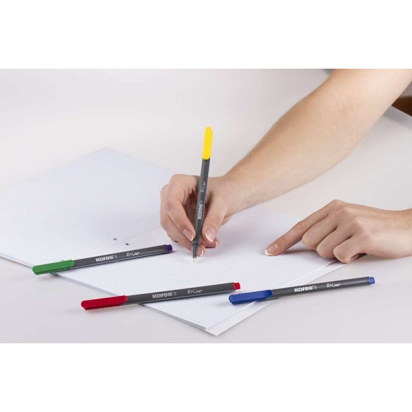12 Feutres K-Liner Assorties 0.4 Mm - Kores | à seulement 2,99 €