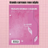 FEUILLETS MOBILES ROSE PERFORÉES 17X22 CM - CLAIREFONTAINE