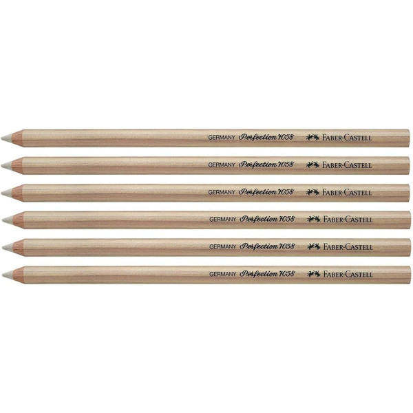 Lot de 6 crayons-gomme Perfection 7058 Faber-Castell