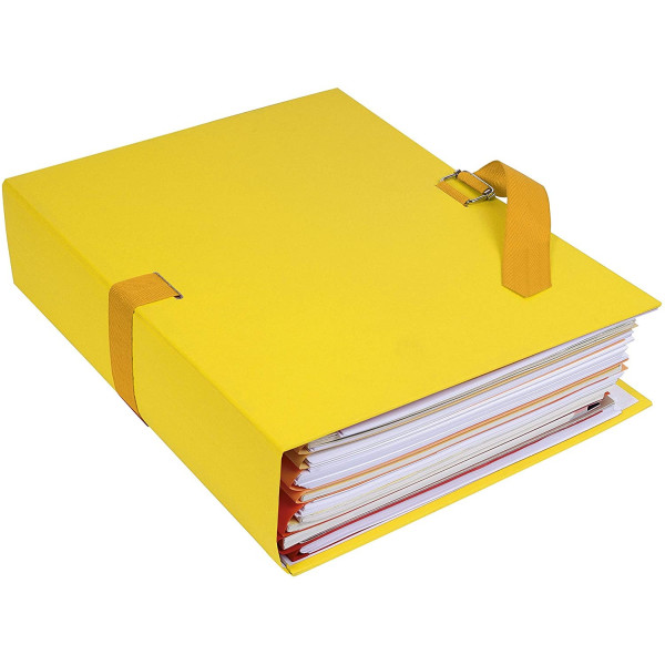 Chemise A Dos Extensible/Sangle Jaune 729E - Exacompta pas cher