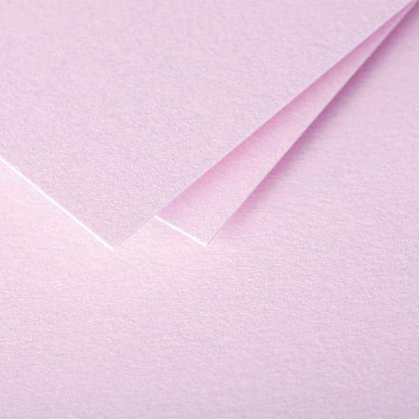 Cartes - Format C6 - 110x155mm - Pollen - Rose dragée - 25 unités - Clairefontaine