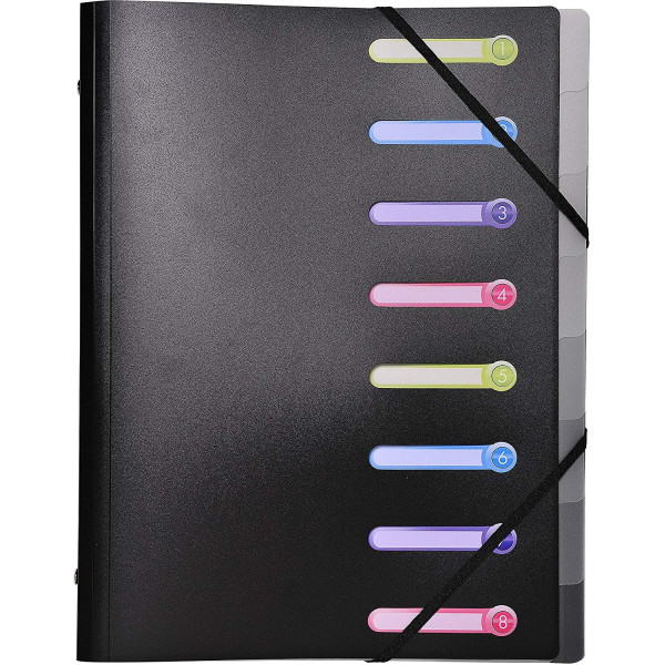 Trieur 8 Compartiments Noir - Exacompta pas cher