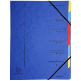 Trieur 7 Compartiments Bleu - Exacompta pas cher