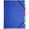 Trieur 7 Compartiments Bleu - Exacompta pas cher