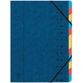 TRIEUR 12 COMPARTIMENTS BLEU 54122E - EXACOMPTA