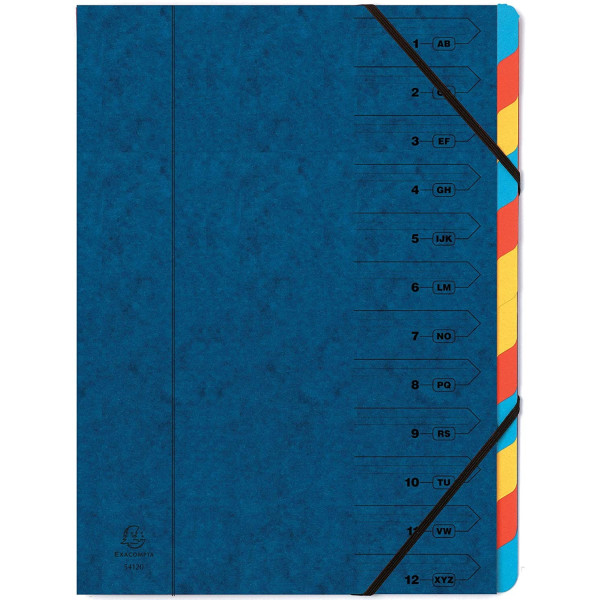 TRIEUR 12 COMPARTIMENTS BLEU 54122E - EXACOMPTA