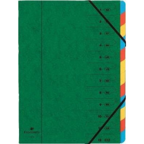 Trieur 12 Compartiments Vert - Exacompta pas cher