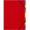 Trieur 12 Compartiments Rouge - Exacompta pas cher