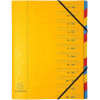 Trieur 12 Compartiments Jaune - Exacompta pas cher