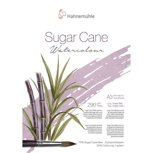 photo - Bloc aquarelle sugar cane - Grain fin - A3 - 290g/m2 - 12 feuilles - Hahnemühle