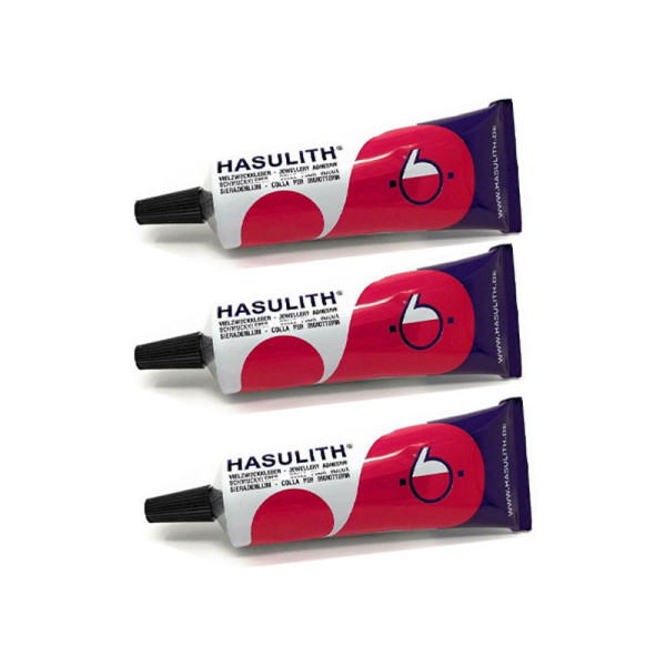 3 tubes de colle pour bijoux - Hasulith - Collier - Bracelet - Boucles d'oreille - 30ml