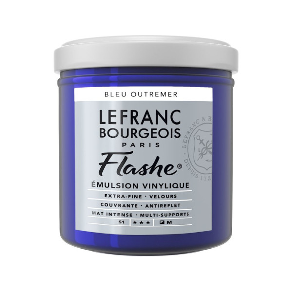 photo - Peinture vinylique - Flashe - Bleu outremer - 043 - Lefranc Bourgeois - 125ml