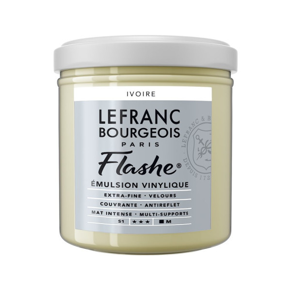 photo - Peinture vinylique - Flashe - Ivoire - 019 - Lefranc Bourgeois - 125ml