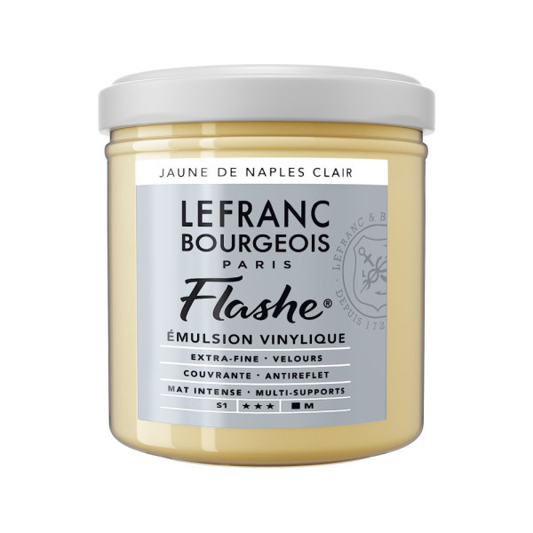 photo - Peinture vinylique - Flashe - Jaune Naples clair - 887 - Lefranc Bourgeois - 125ml