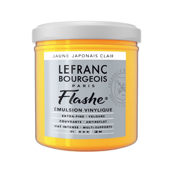 photo - Peinture vinylique - Flashe - Jaune japonais - 183 - Lefranc Bourgeois - 125ml