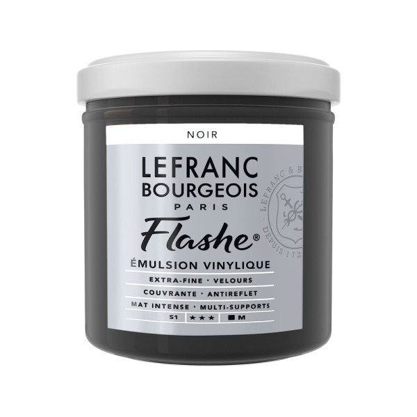 photo - Peinture vinylique - Flashe - Noir - 265 - Lefranc Bourgeois - 125ml