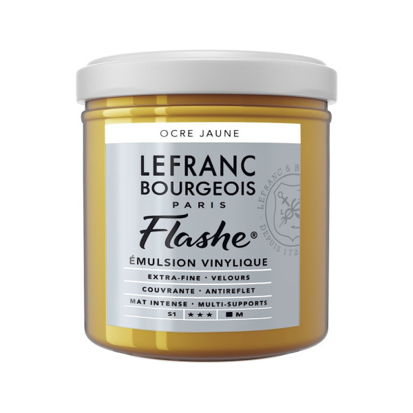 photo - Peinture vinylique - Flashe - Ocre jaune - 302 - Lefranc Bourgeois - 125ml