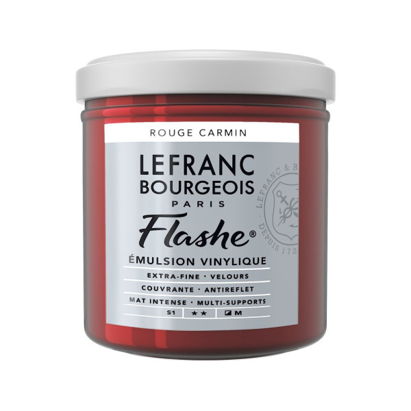 photo - Peinture vinylique - Flashe - Rouge carmin - 366 - Lefranc Bourgeois - 125ml