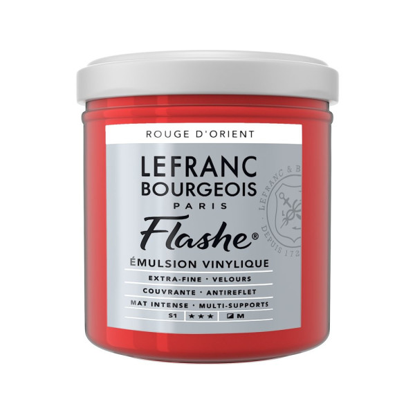 photo - Peinture vinylique - Flashe - Rouge Orient - 382 - Lefranc Bourgeois - 125ml