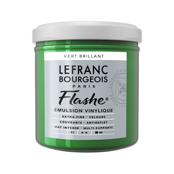 photo - Peinture vinylique - Flashe - Vert brillant - 558 - Lefranc Bourgeois - 125ml