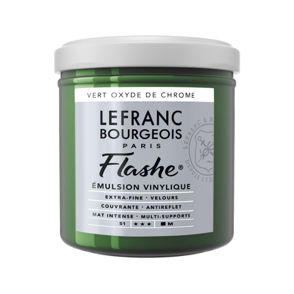 photo - Peinture vinylique - Flashe - Vert oxyde de chrome - 542 - Lefranc Bourgeois - 125ml