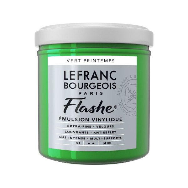 photo - Peinture vinylique - Flashe - Vert printemps - 544 - Lefranc Bourgeois - 125ml
