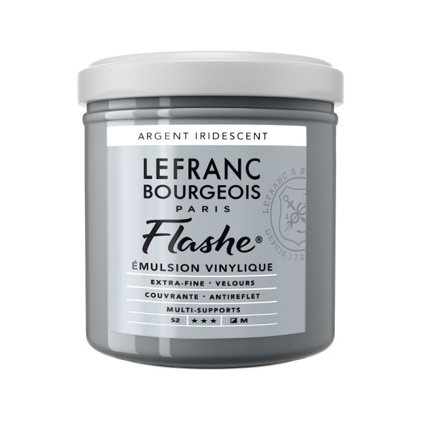 photo - Peinture vinylique - Flashe - Argent iridescent - 832 - Lefranc Bourgeois - 125ml