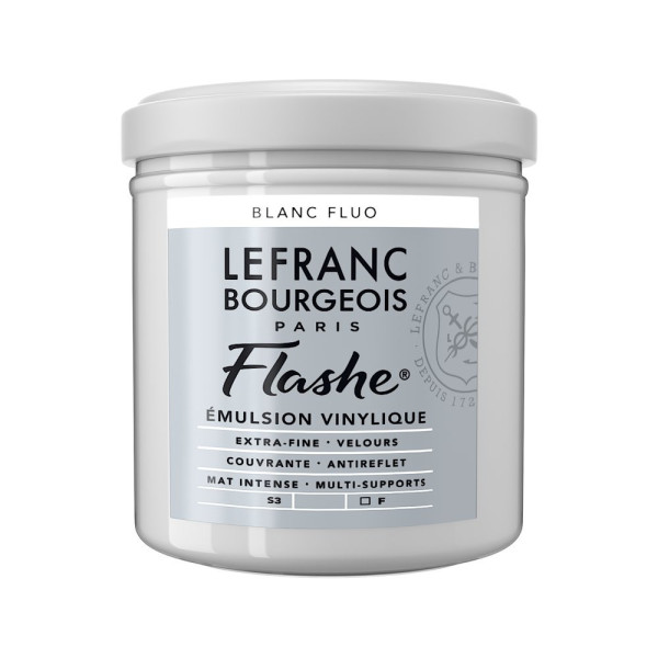 photo - Peinture vinylique - Flashe - Blanc fluo - 818 - Lefranc Bourgeois - 125ml